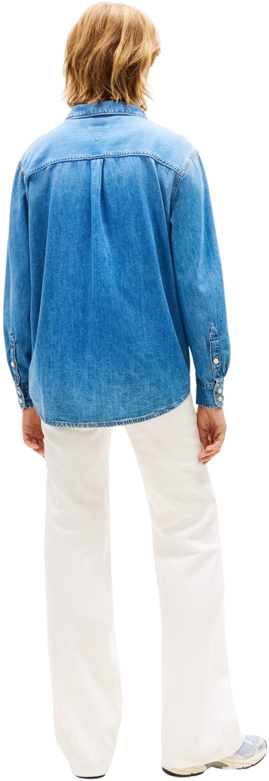 Tommy Jeans Damska luźna koszula dżinsowa Ext Bj8037 DW0DW22740 Inne koszule, Denim (Denim Medium), XL
