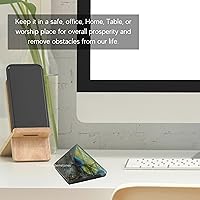 Vista 5 de Cristales curativos de pirámide de labradorita de Amazing Gemstone - Figurina de gran pirámide de 1" de piedra natural para meditación, Reiki