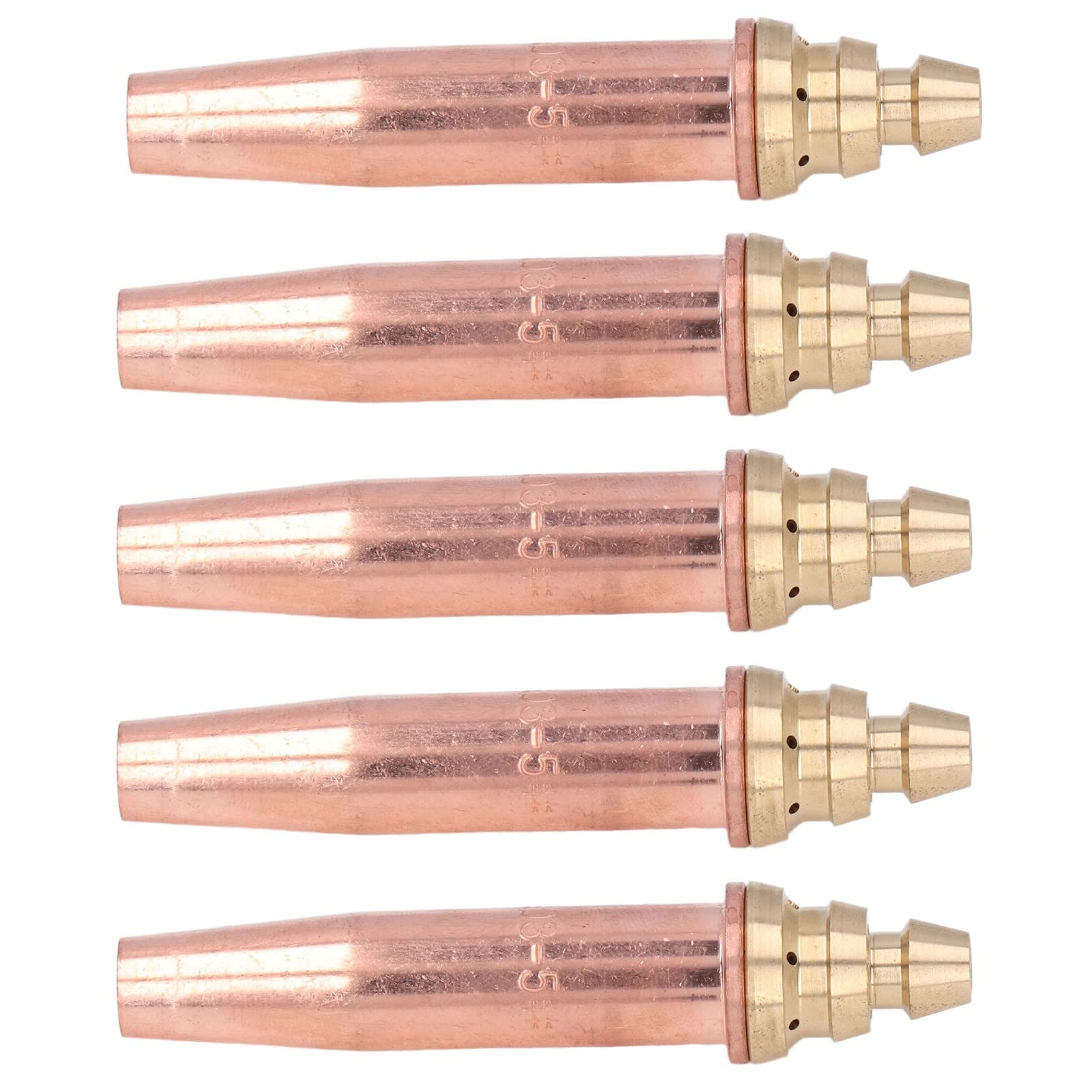 ANKROYU 5 PCS Cutting Tips, Brass Split Isobaric Gas Welding Nozzles Machine Torch Consumables, Isobaric Cutting Tip for Varied Cutting Needs (G03-5#)