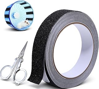 Sandy Trimmer Strip, Hamster Wheel Accessories with Scissors, 1 Pcs | Hamster Cage Accessories for Small Pet Exercise Wheel, Sugar Glider, Squirrels, Guinea Pigs, Not Recommended for Hedgehogs