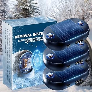 3pcs 2026 New Solar Antifreeze Electromagnetic Car Snow Removal Device, Car Interference Antifreeze Instrument, Portable Car Defroster Snow Removal Device