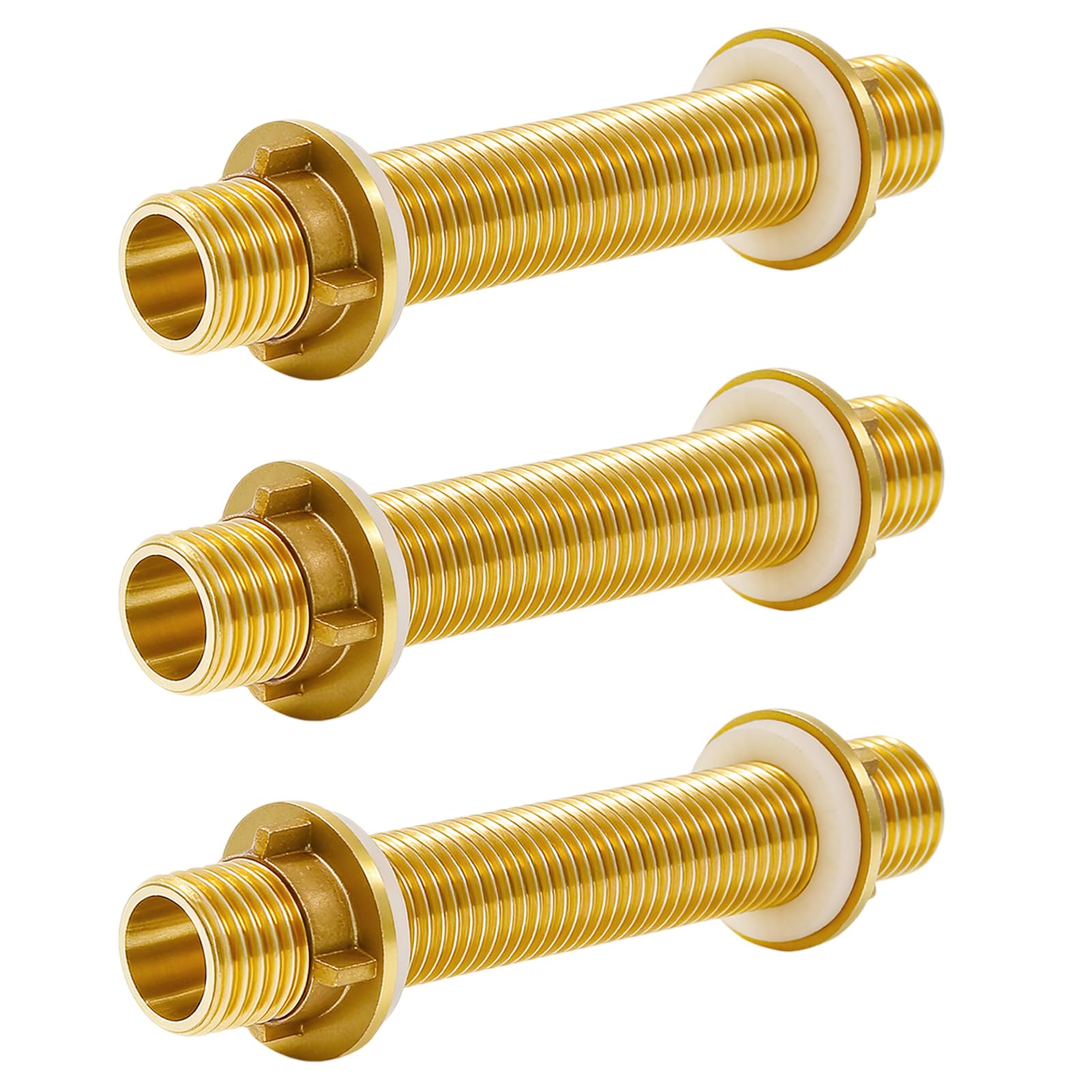 Messing-Tankdurchführung G1/2 – Schottverschraubung Für Wassertank, Pumpe & Co. (12 Cm)
