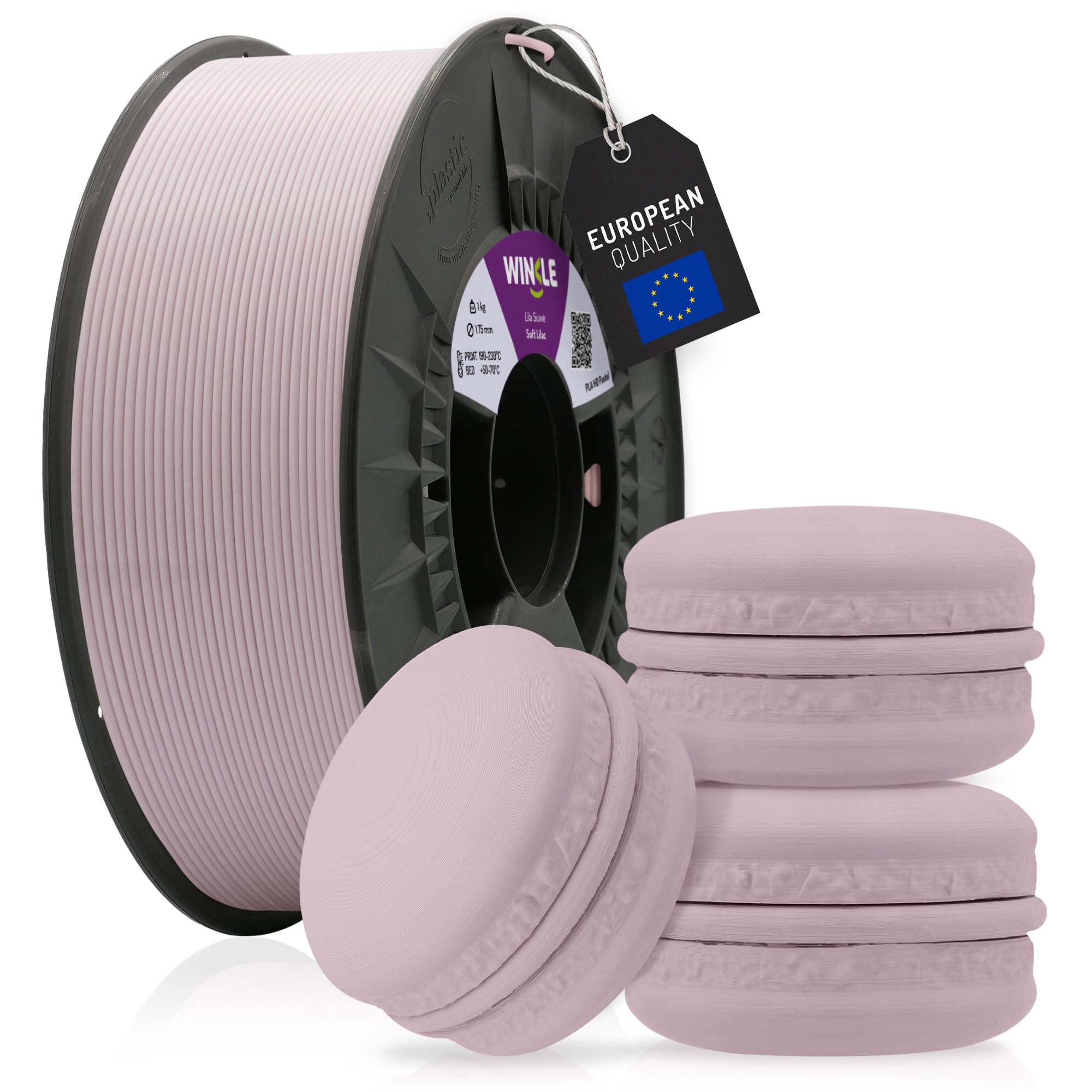 WINKLE Filament PLA HD Pastel 1.75mm Lila Doux 1kg, Filament Imprimante 3D | Matériaux d'impression 3D en Filament pour Impression 3D, Précision Dimensionnelle +/- 0.03mm