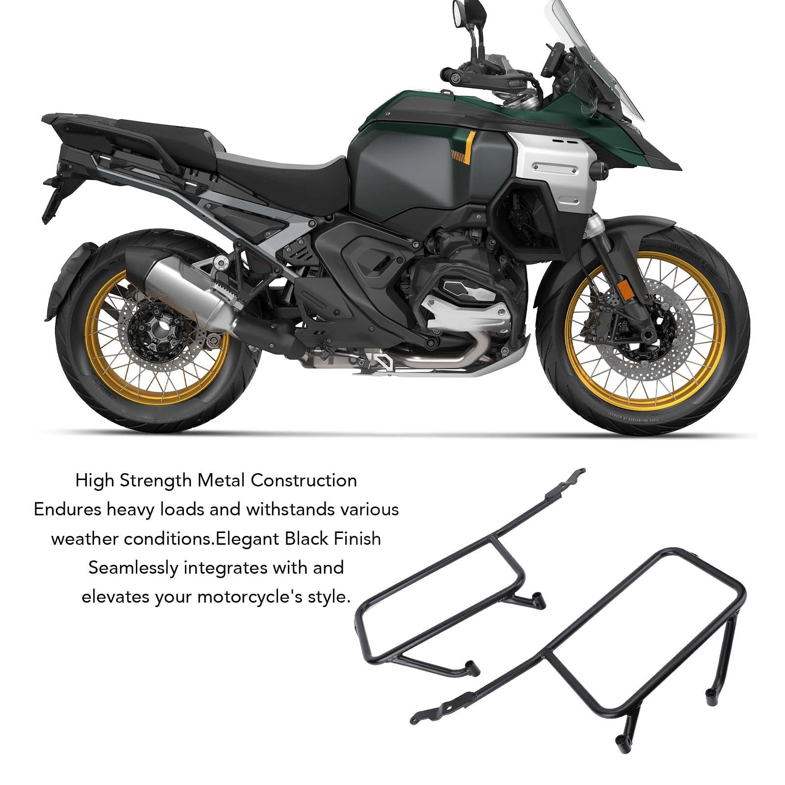 Fabater R1300GS 2023-2025 BRUCA POMOC KOLEDOWE Z Eleganckim Czarnym Wykończeniem, Rozszerzona pojemność Motocyklistów