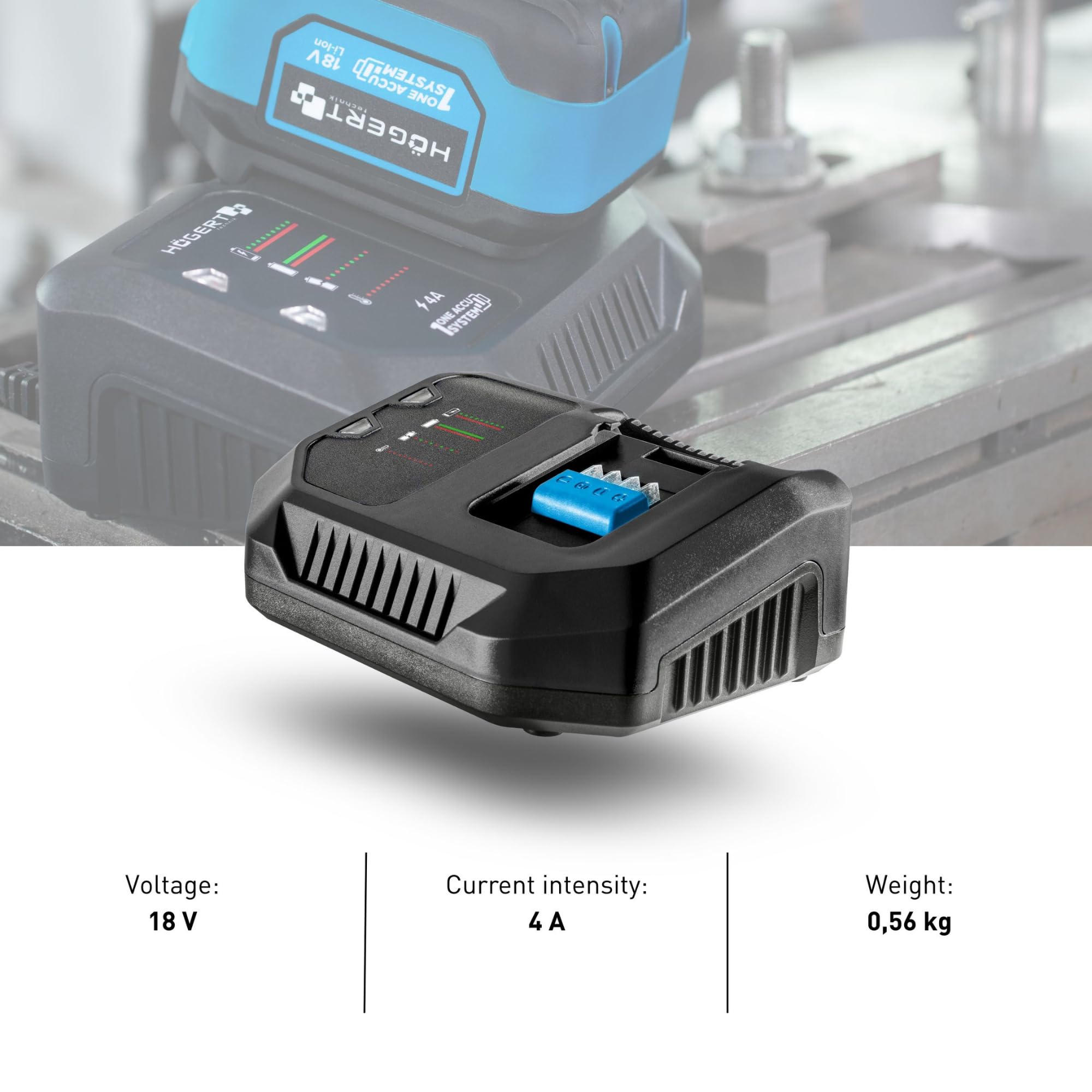 HÖGERT TECHNIK Set sierra de calar pendular a batería 18V brushless, con batería 4,0 Ah, cargador rápido 4A y bolsa de herramientas, 0-2600 RPM, carrera 26 mm, 4 niveles de oscilación, LED