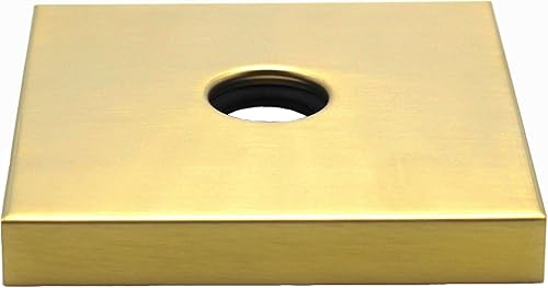 Miniatura 8 de Corla Brida de brazo de ducha cuadrada moderna de 3.5 pulgadas  Placa de cubierta de repuesto universal extra grande (níquel cepillado)