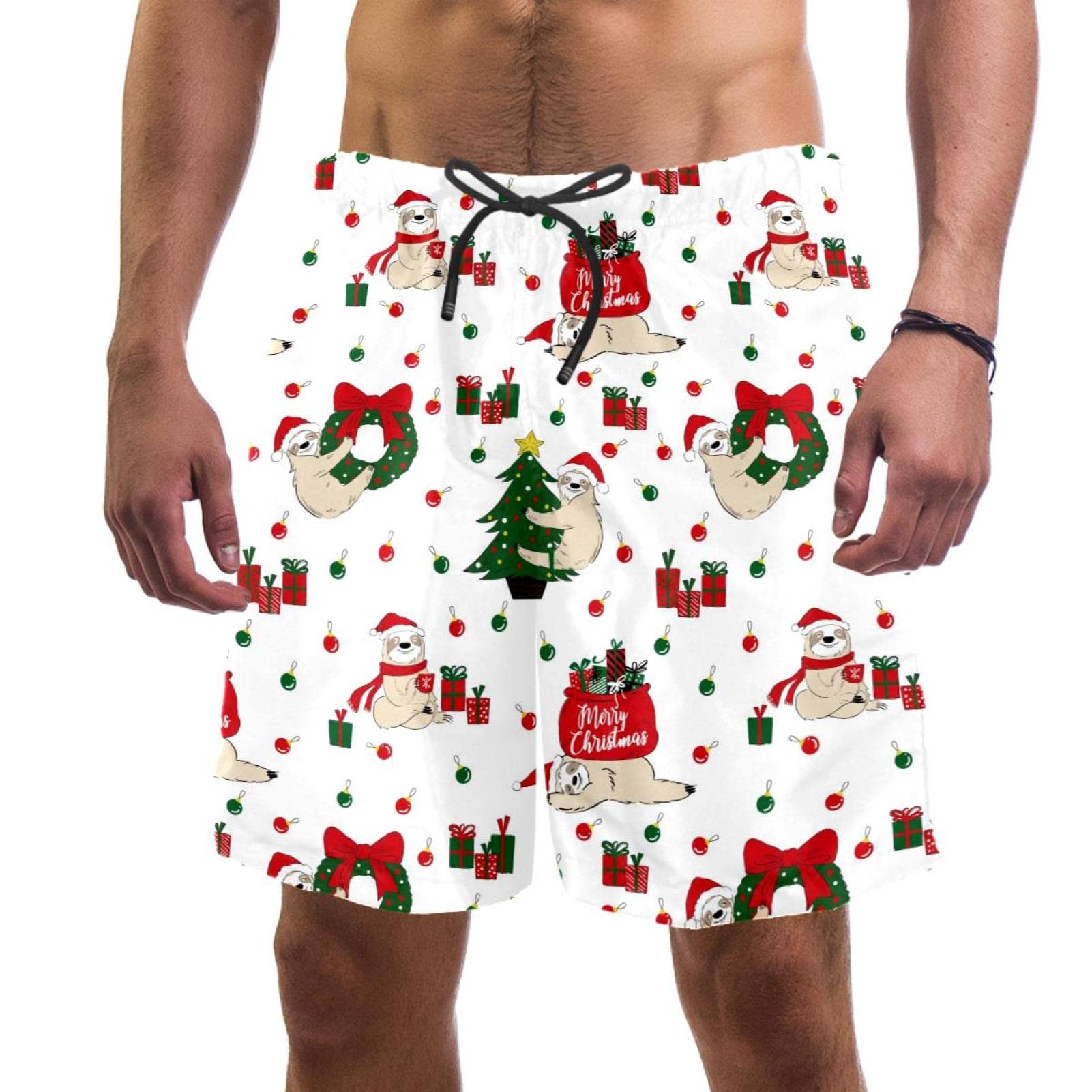 Maillots de bain pour hommes à séchage rapide avec motif animaux de Noël - 6