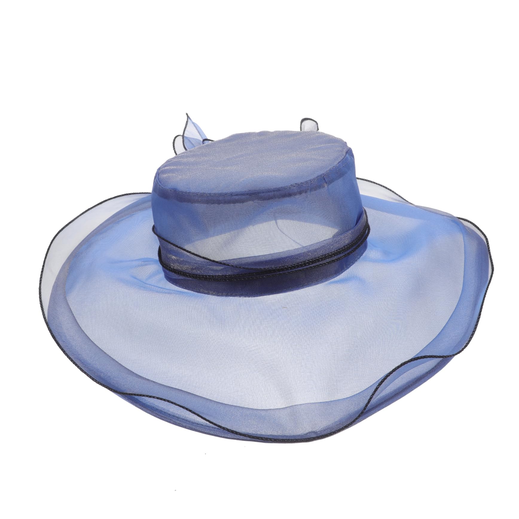 Veemoon Chapeau de Tulle pour Large Décoratif Chapeau Église Élégant Protection Solaire pour Activités Air