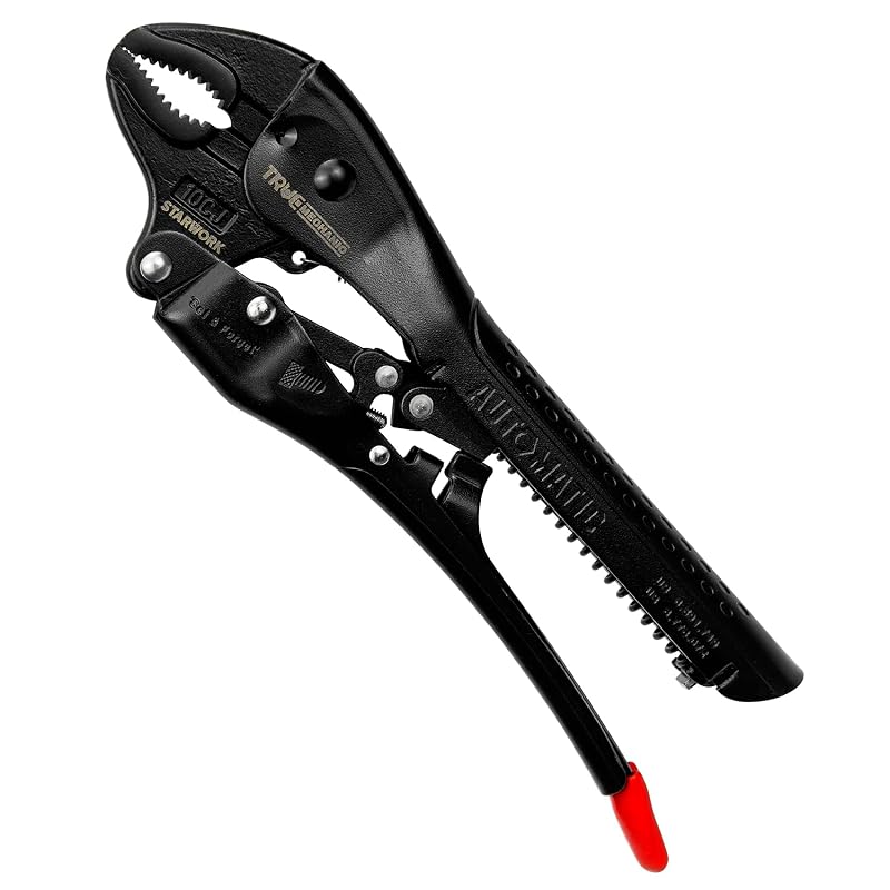 Alicate de Pressão com Mandíbula Curva e Ajuste Automático STARWORK TRUE MECHANIC™, 25 cm