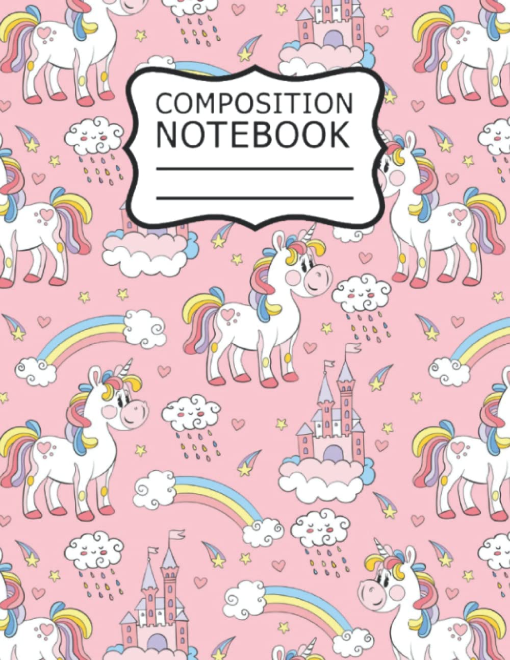 Composition Book: Cute castle Pattern. Blank Lined.