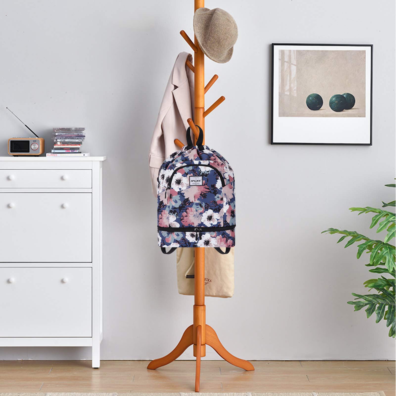 Zaino Sportivo con Coulisse, Grande Impermeabile, Borsa da Palestra Sacca con Tasca Interna Unisex per Scuola Sport All'aperto Yoga Tempo Libero Spiaggia