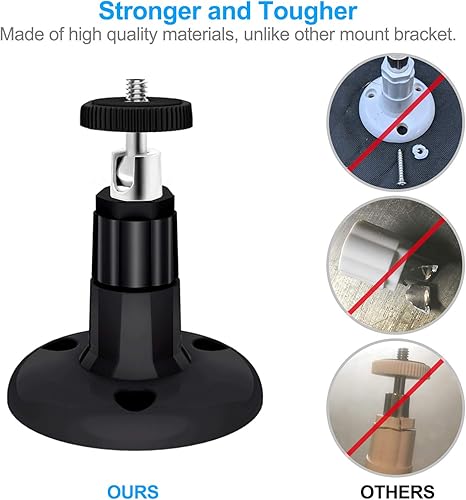 Miniatura 10 de FastSnail Soporte de pared compatible con Wyze Cam Pan V3 y Wyze Cam V4/V3 y Wyze Cam exterior/interior, soporte ajustable giratorio de 360 grados