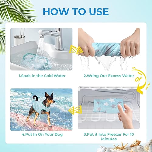 Vista 10 de Camisas refrescantes para perros, camisas para perros extra pequeñas, ropa para perros machos y hembras, camisetas refrescantes para Yorkie