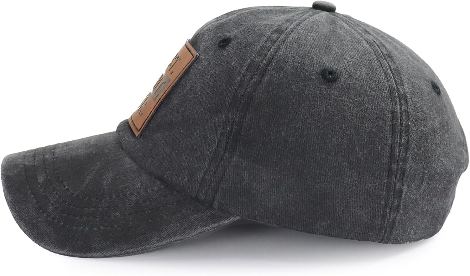 Best Dad Mom Uncle Aunt Husband Wife Grandpa Grandma Papa Teacher Ever Hat, Adjustable Leather Patch Baseball Cap - Image 3