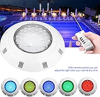 Vista 3 de Zerodis AC 12V 24W RGB 7 Color Piscina Brillante LED Luz Lámpara Subacuática con Control Remoto