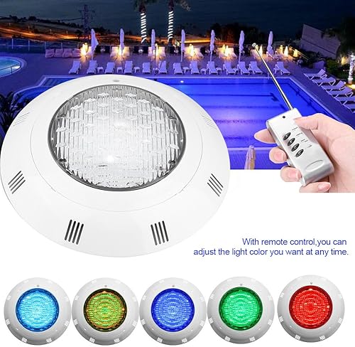 Miniatura 3 de Zerodis AC 12V 24W RGB 7 Color Piscina Brillante LED Luz Lámpara Subacuática con Control Remoto