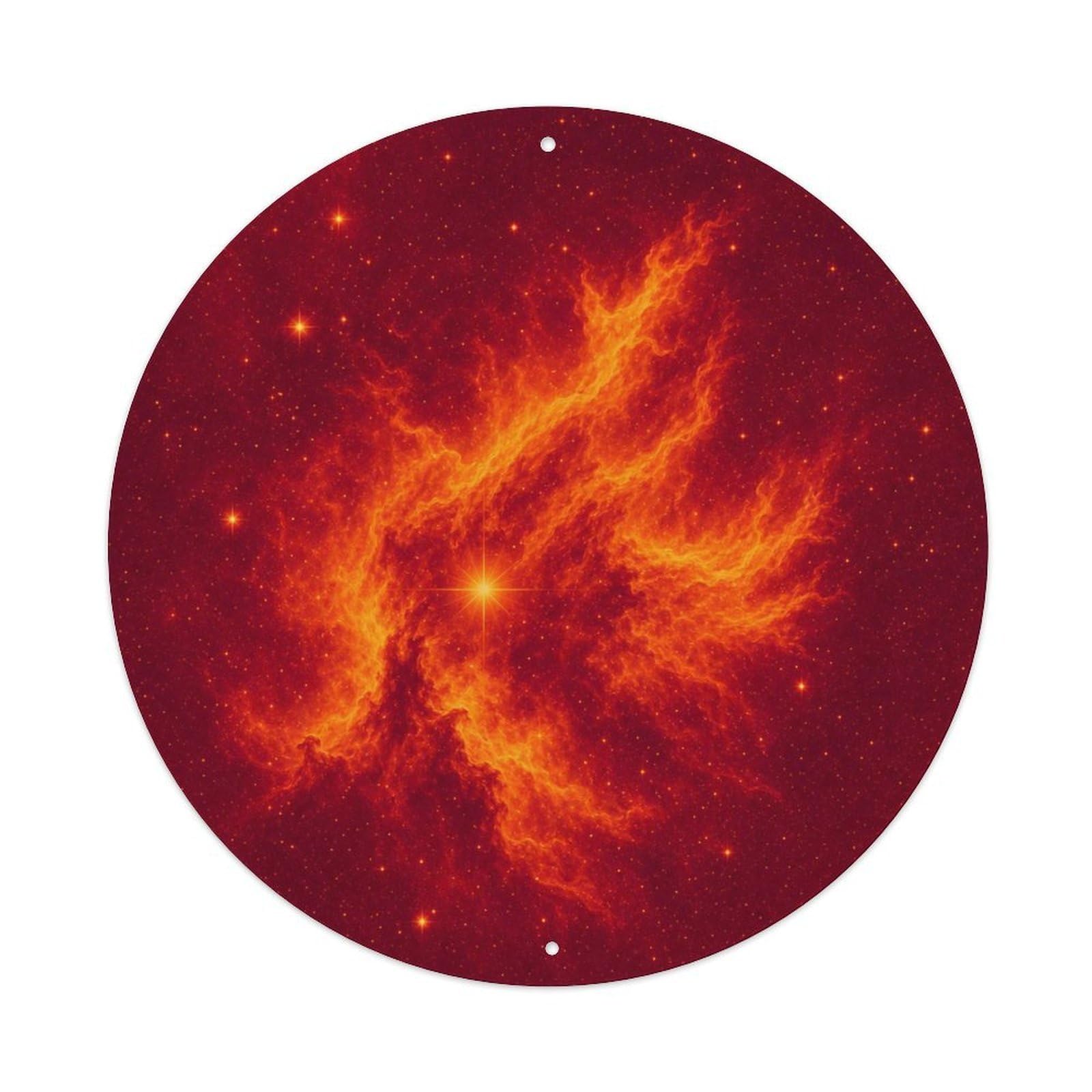 Galaxy Flaming Star Nebula Stellar Sky Astronomy Metal Tin Sign