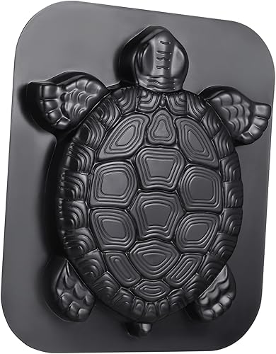 Hemoton Molde de piedra escalonada con forma de tortuga, molde de cemento de hormigón, fabricante de ladrillos escalonados, para entradas,