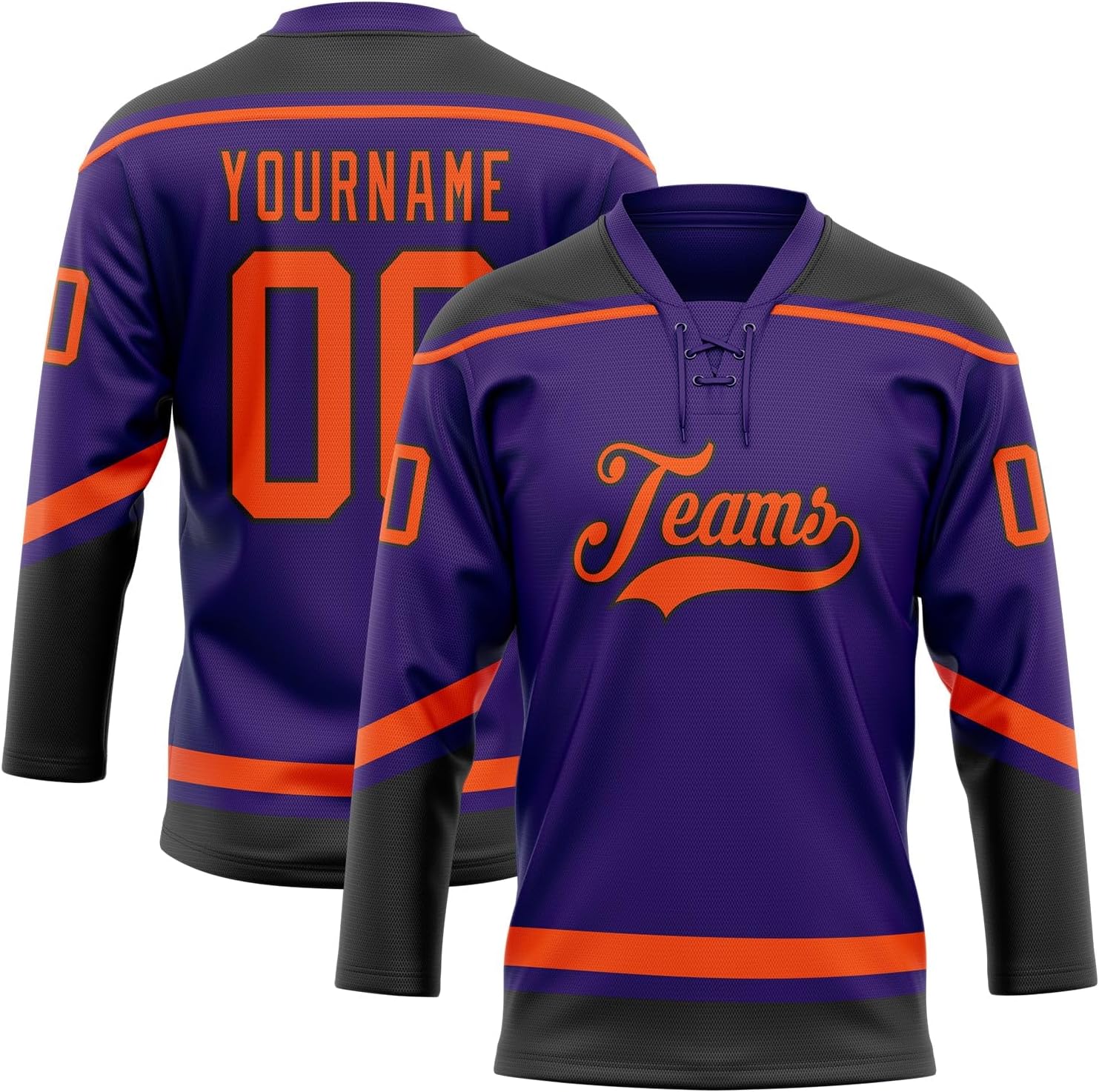 Custom Hockey Jersey for Men Women Youth, Personalized Team Name Number Logo, Many Colors Lace Up Practice Sports Fan Jersey
