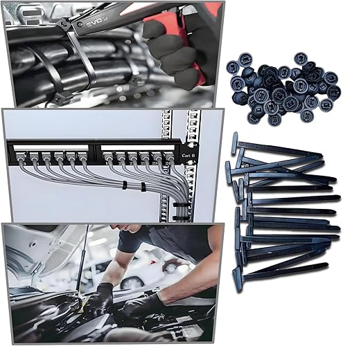 Miniatura 3 de Bridas de nailon autoblocantes de alta resistencia mejoradas 2026 con protección UV para reparación de automóviles, hogar y gestión de cables (50)