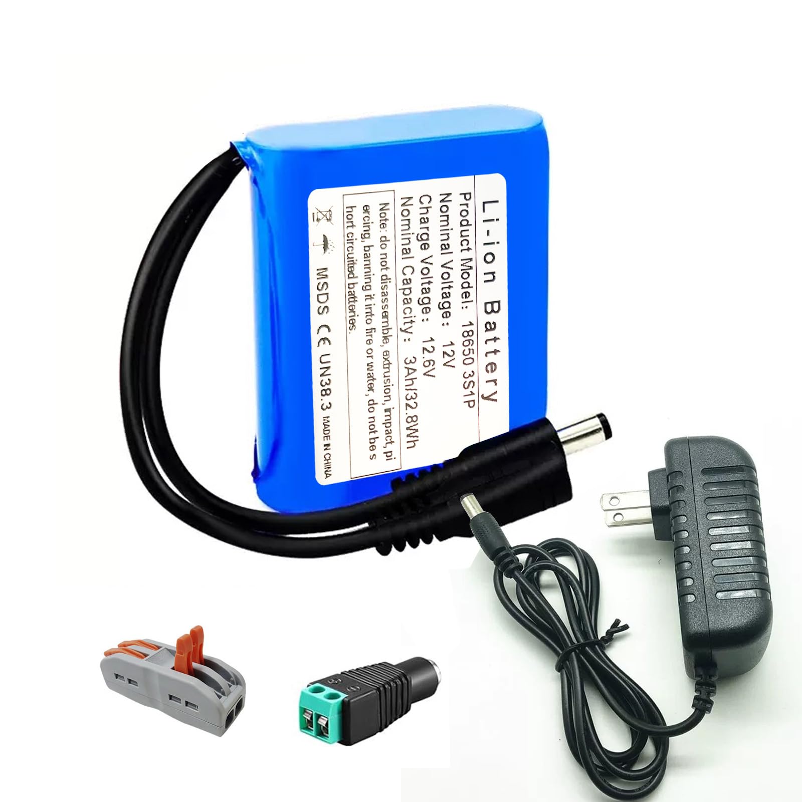 Amazon.com: 12V 3000mAh Rechargeable Lithium Battery with Charger