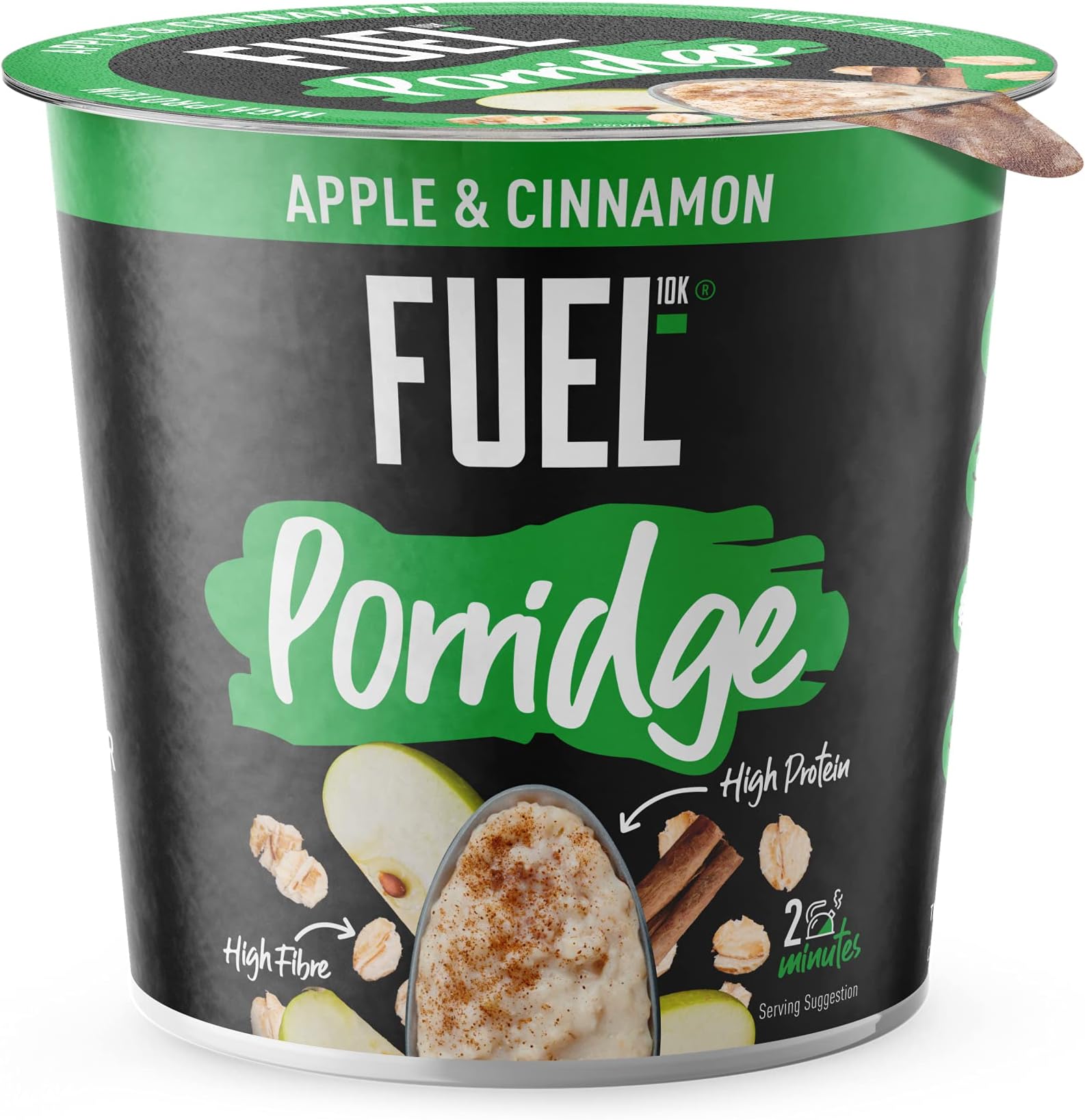 High Protein Apple and Cinnamon Porridge Oat Cereal Pot, 70 g (Pack of 8)