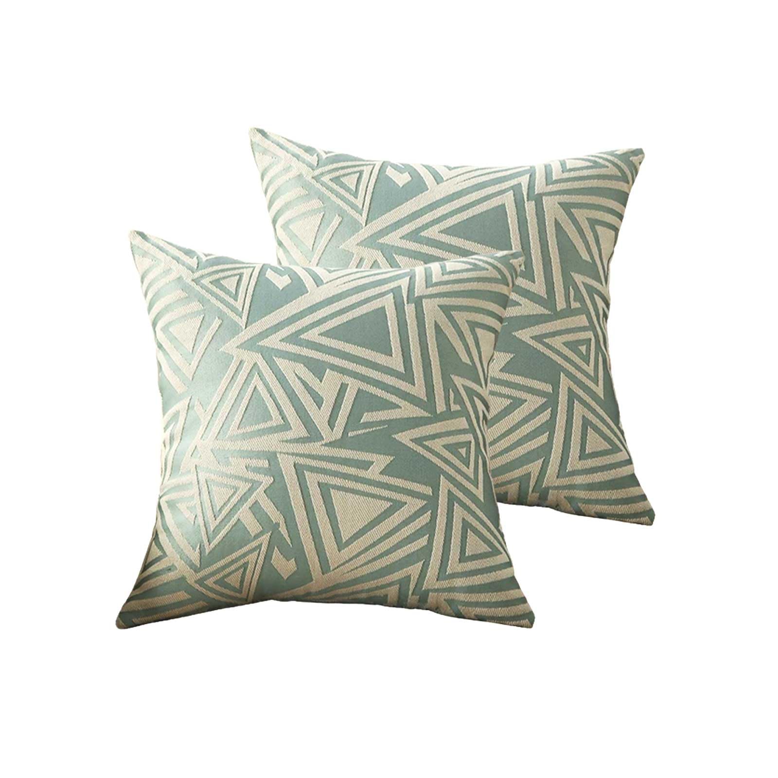 BCCIAPLN Pack of 2 Geometric Jacquard Throw Pillow Covers 18x18 Inch