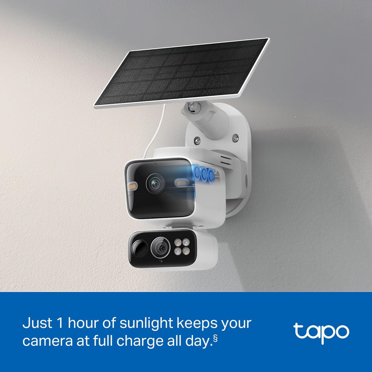 Tapo 2K Dual Lens 360° Pan/Tilt Security Battery Camera Wireless w
