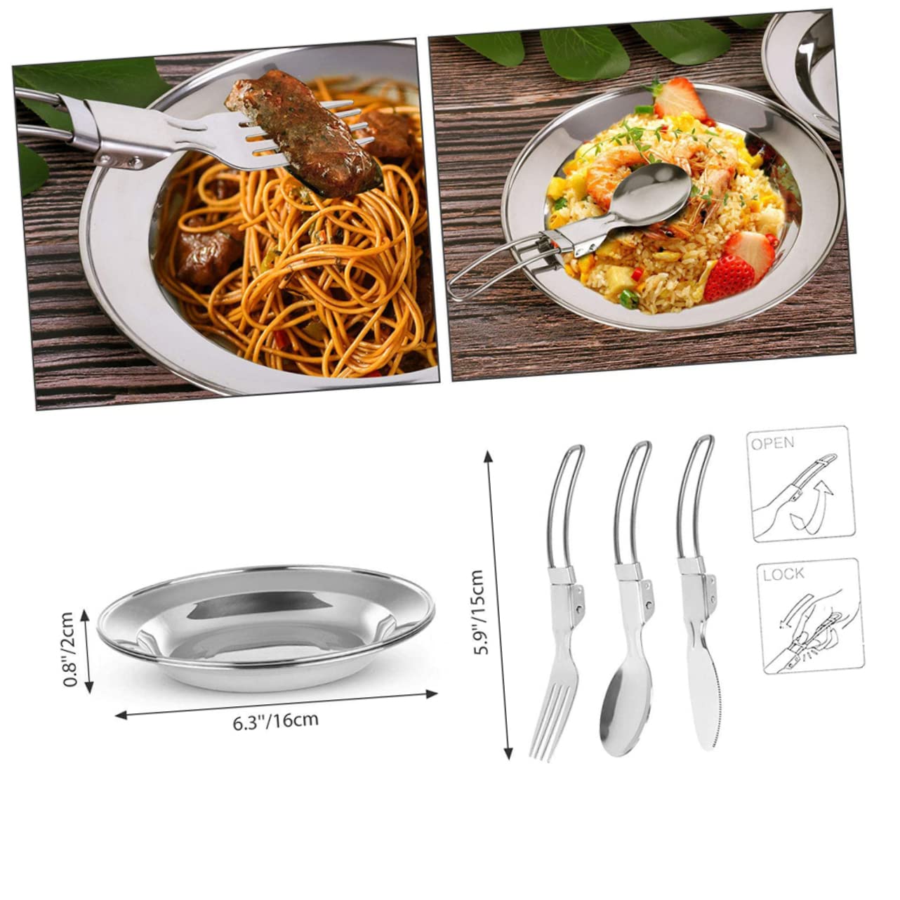 HOLIDYOYO 1Set Portable Camping Cookware for People Lightweight Outdoor Cooking Pot and Non Stick Frying Pan Anodized Picnic Tableware Black