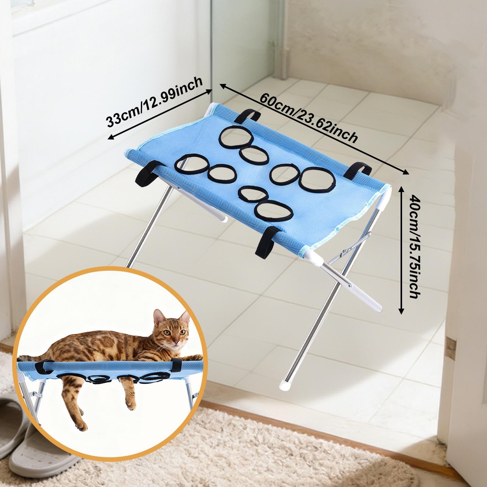 kowaku Hamaca para El Cuidado de Mascotas, Percha para El Cuidado de Gatos, Arnés Colgante para El Hogar, Orejas Y Limpieza