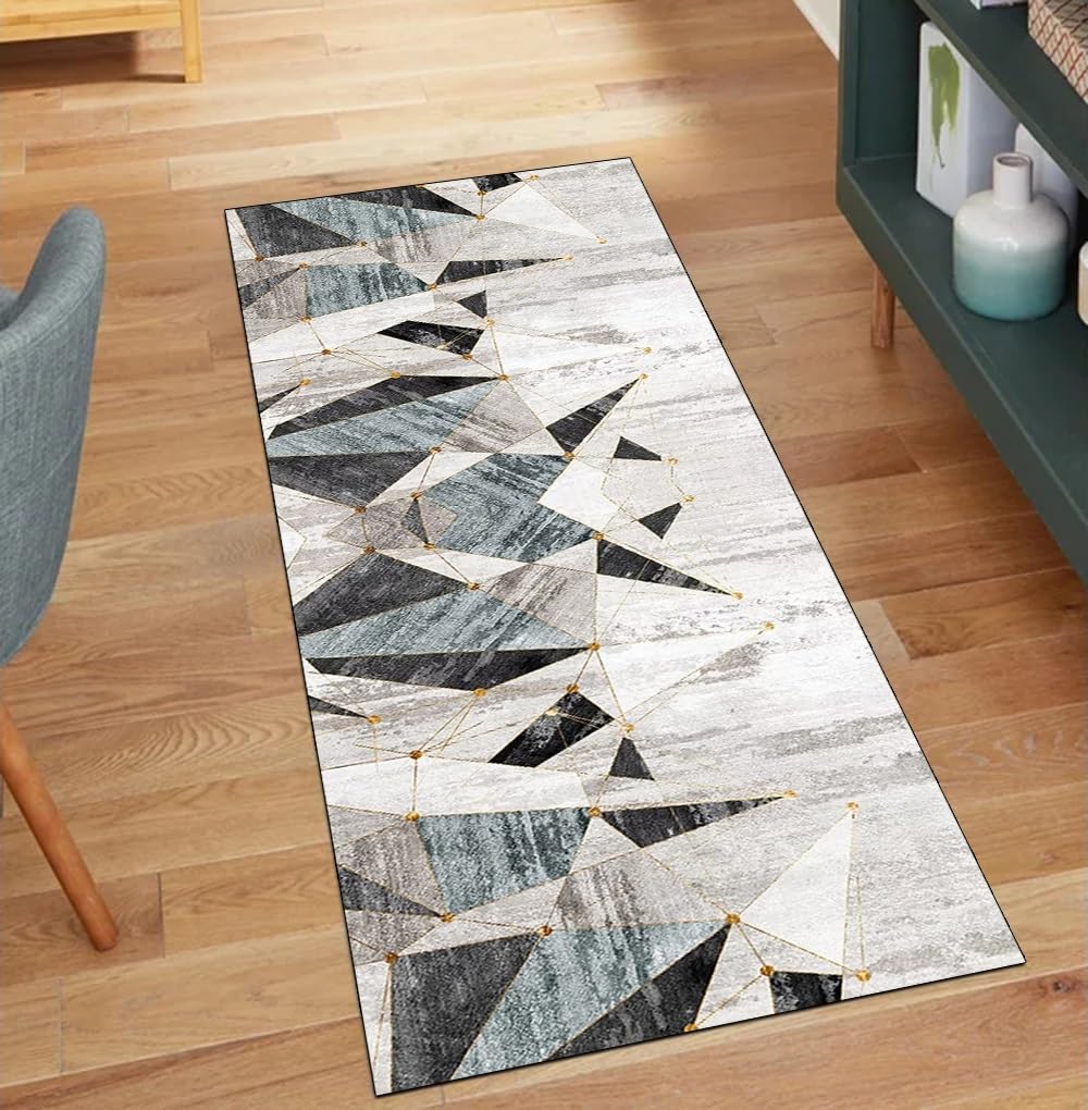 Alfombra larga para pasillo moderno de 60x350 cm y lavable en casa