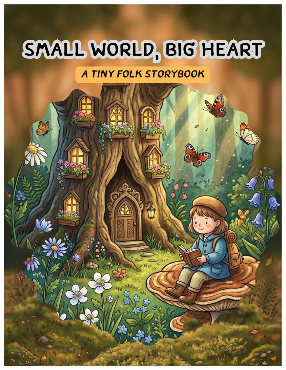 SMALL WORD, BIG HEART A TINY FOLK STORYBOOK: 36 Magical Fantasy Forest Scenes with Miniature Characters, Giant Mushrooms, and Fairy Tale Creatures for Kids Ages 4-8