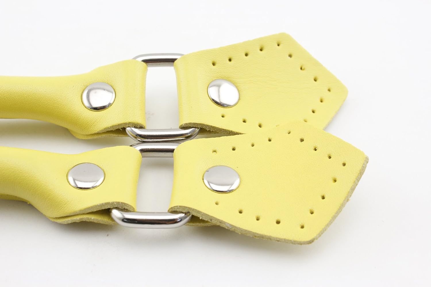 3dancraftit Pair of sew in Microfiber PU Leather Handbag Purse Strap Handles with Alloy Clasps for Purse Bag Making Replacement 22 3/4" / 58cm Yellow T70