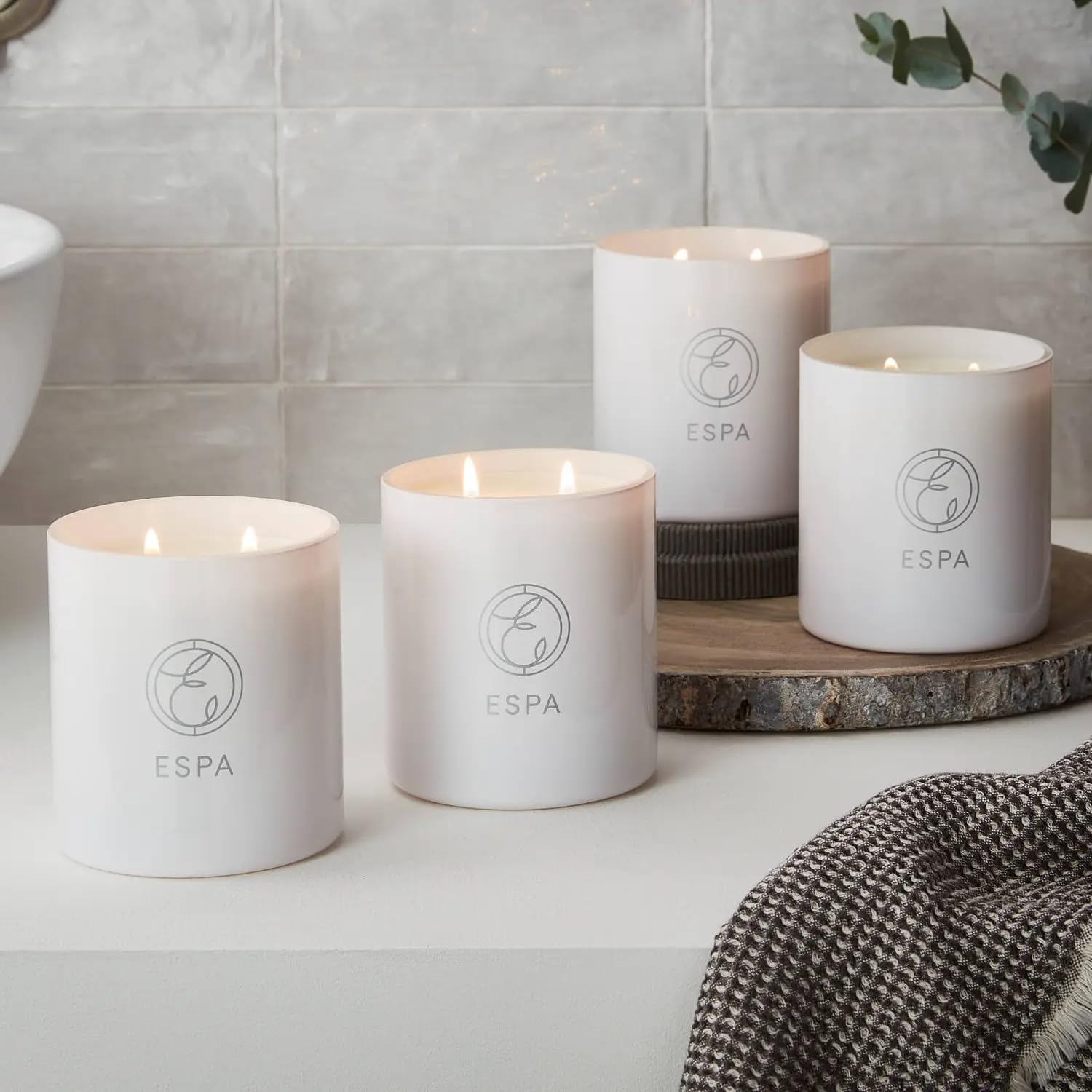 ESPA Vela calmante 410g sándalo mirra Geranio rosa incienso