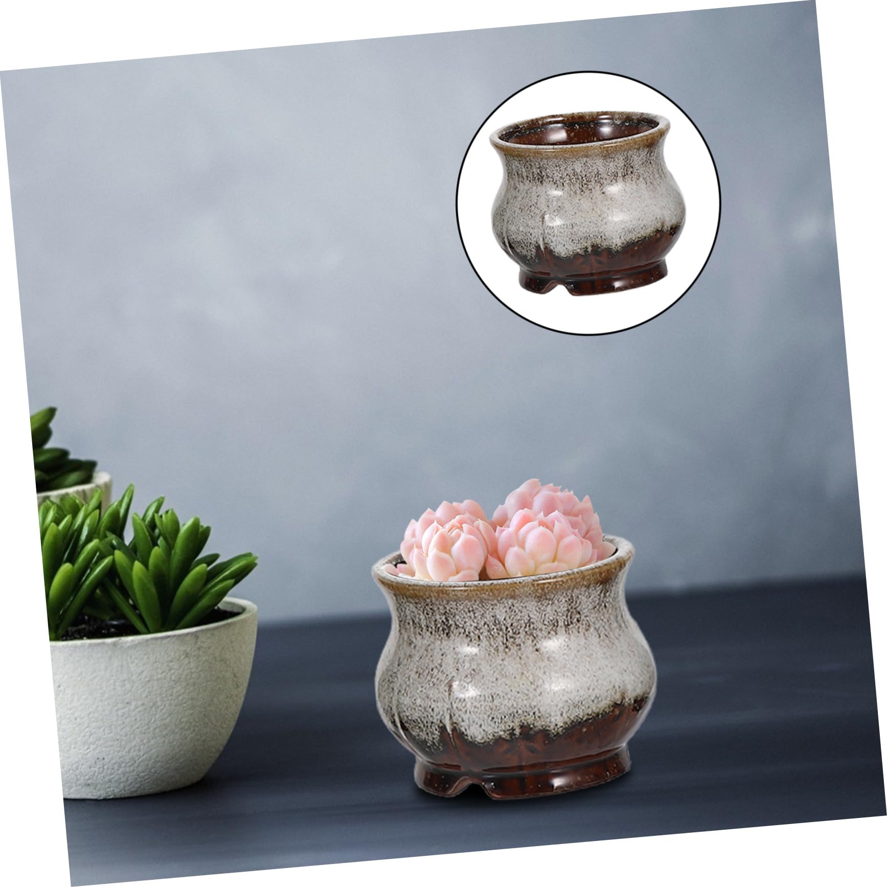 5 Sztuk Ceramicznych Szkliwionych Doniczek Na Kwiaty Miniaturowe Ceramiczne Doniczki Na Kwiaty Doniczka Ceramiczna Kolorowa Dekoracyjna Ceramiczna Doniczka Ręcznie Robiona