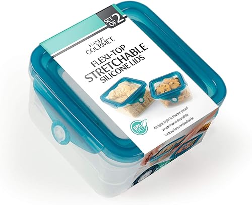 Miniatura 3 de Handy Gourmet Flexi-Top - Recipientes reutilizables, sin BPA, cuadrados, juego de 2