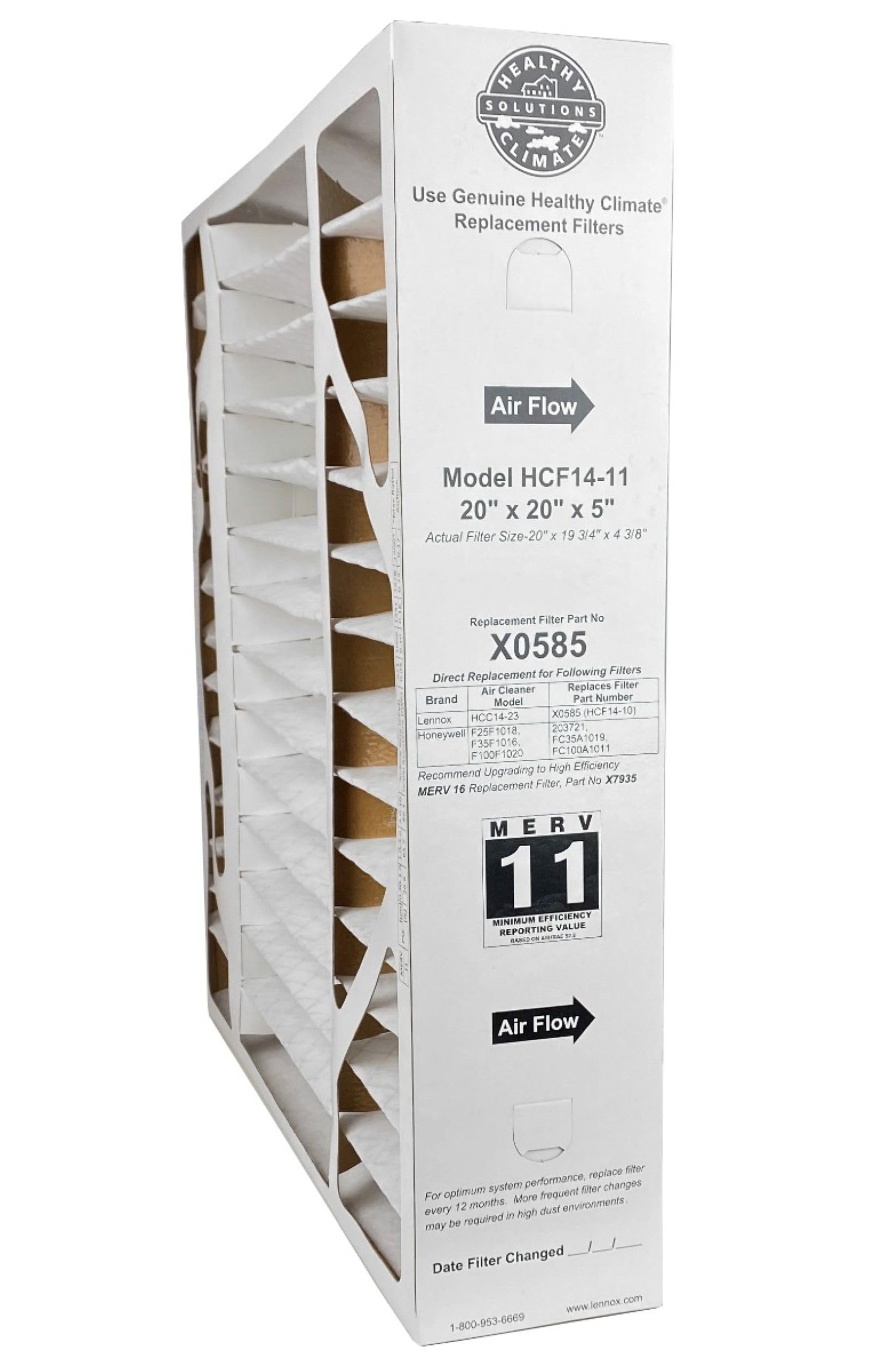 Amazon.com: Lennox Model X0585 Air Cleaner Filter Media - 20 x 20