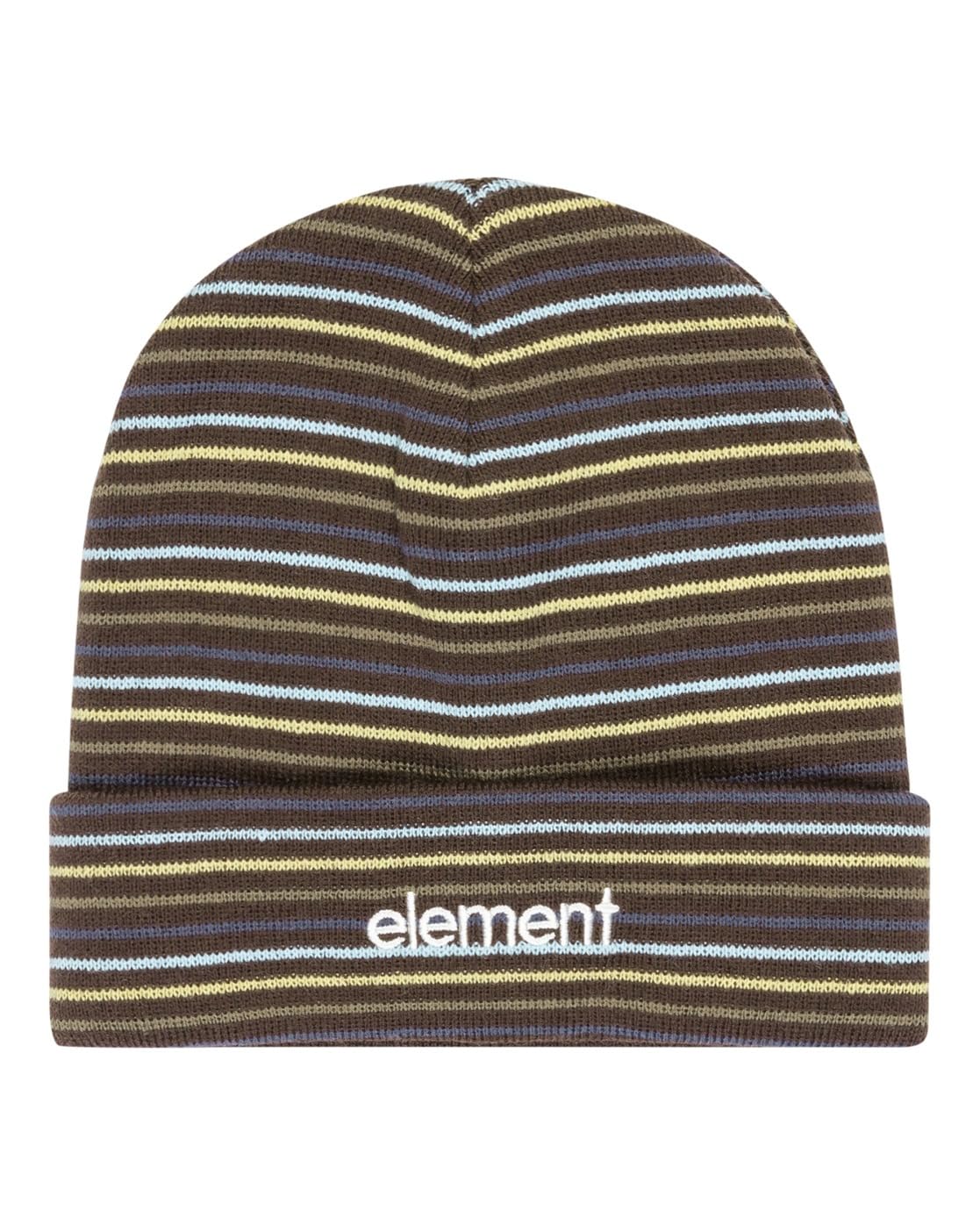 Element Mid Lowcase Stripe - Classic Crown Beanie - Unisex - Brown.