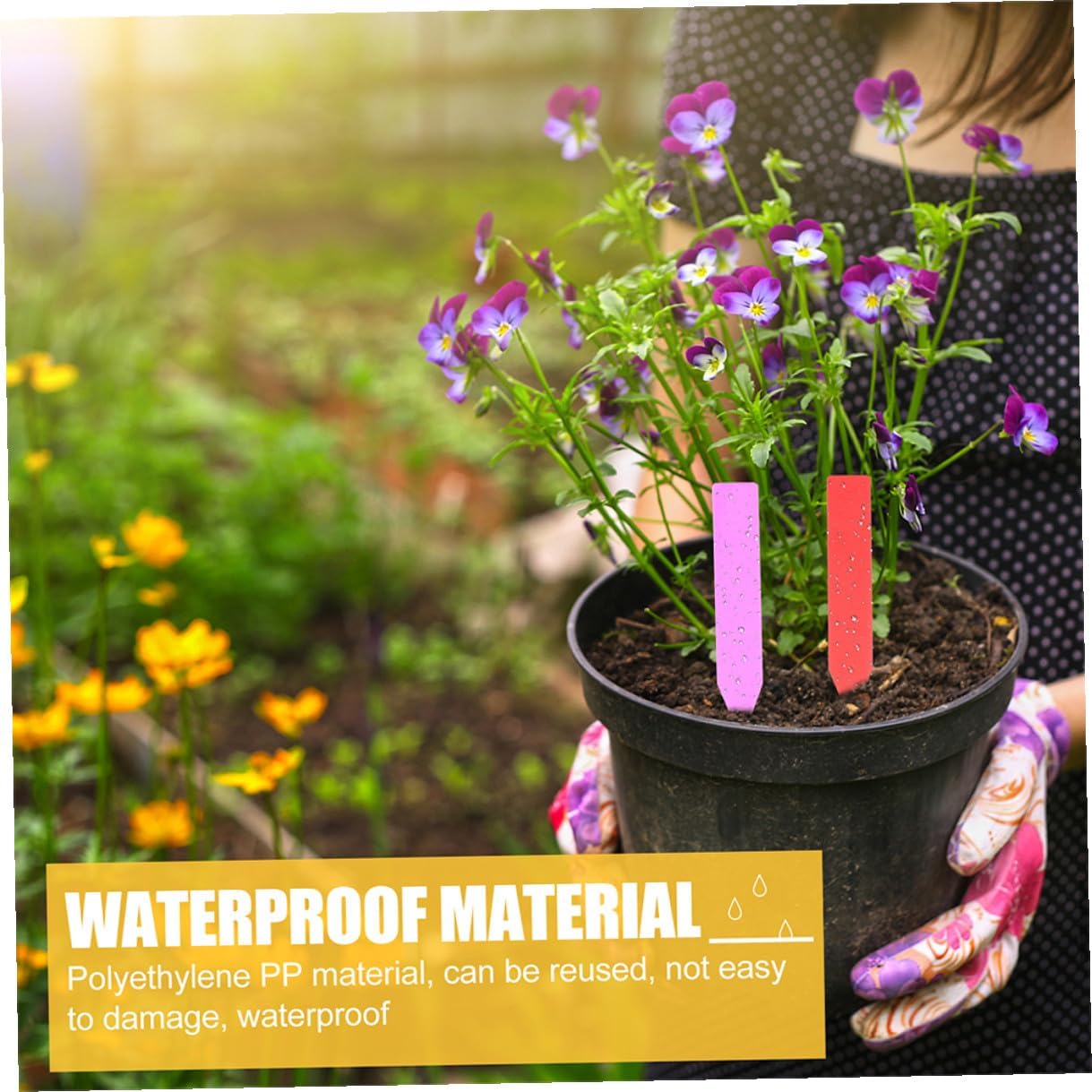 600pcs Waterproof Plastic Plant Labels Stakes for Gardening and Potted Plants, Multi-Color Small Insert Tags 10x1.8cm for Outdoor Herb and Flower Marking