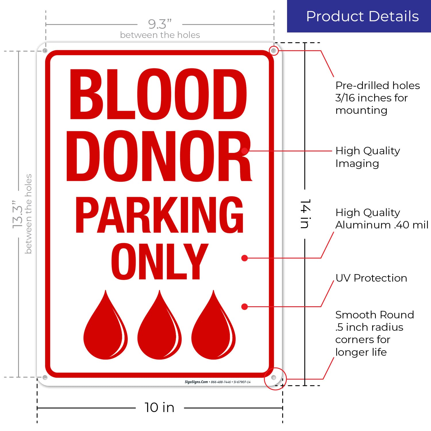 Aluminum No Parking Sign Resident Parking Only Sign - 24x30 Inch ...