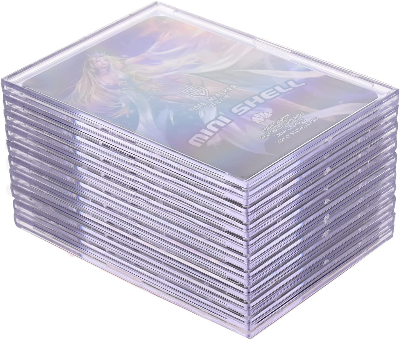 Cards Sleeves Top Loaders 10 Hard Acrylic Card Protector Clear Card Brick + 2 Display Stand Fit for Trading Cards,Standard Sports Cards,Baseball Card Holder Cases Collectibles White