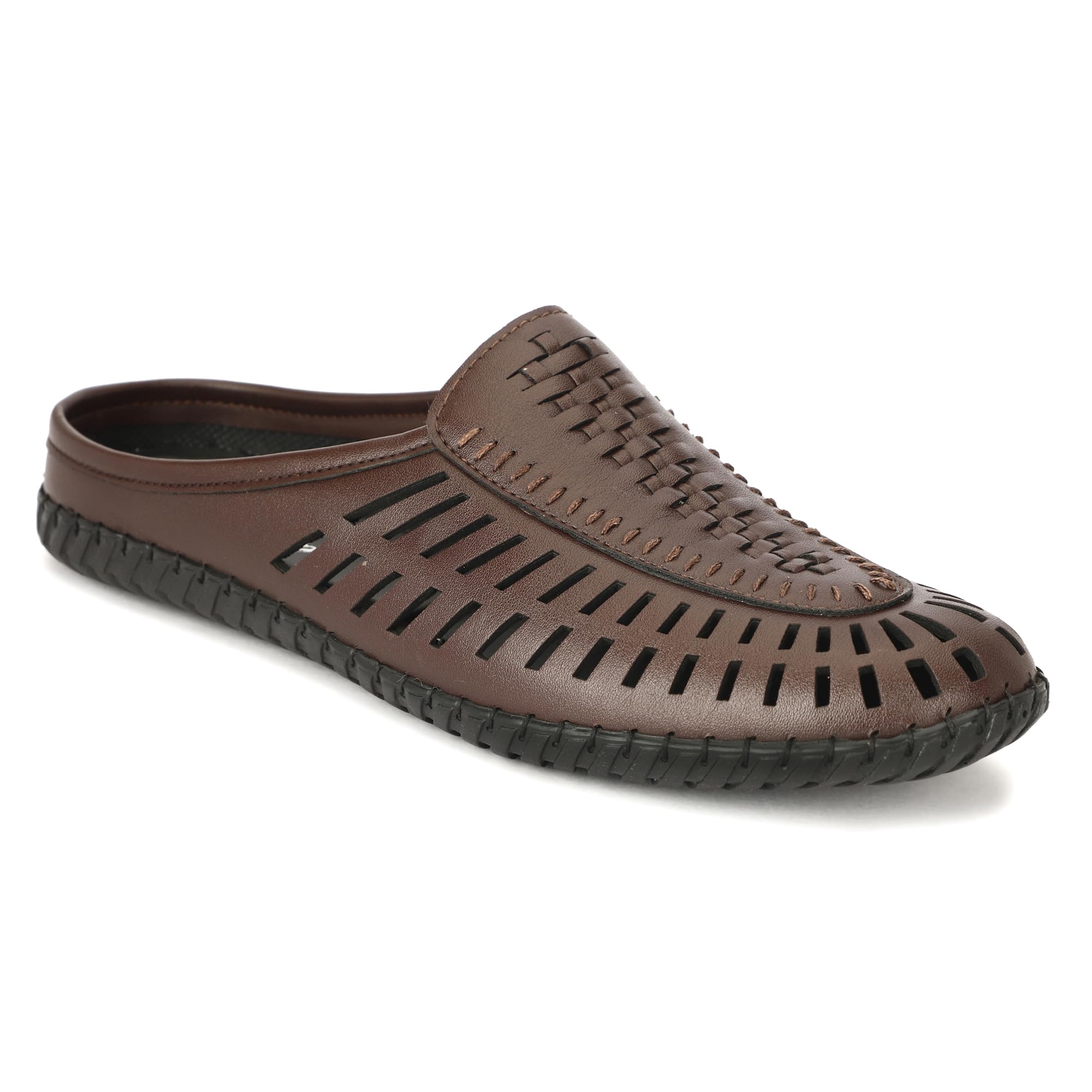 Synthetic Leather Slip-On Royal Comfort: Premium Men's Mojaris for a Regal Look-image-19