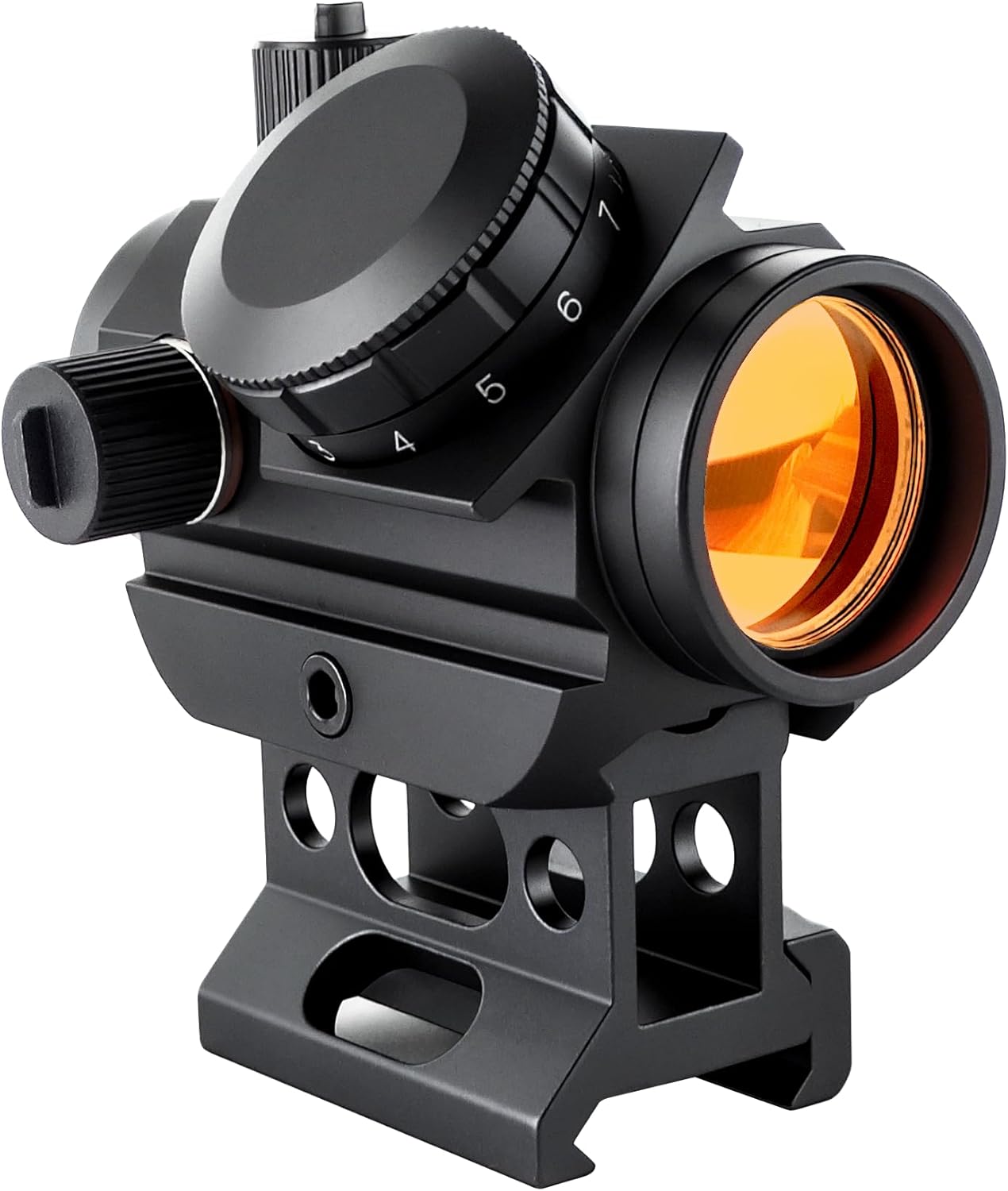 2MOA 1x22mm Red Dot Reflex Sight with Riser Mount & 13-Slot Picatinny Weaver Top Rail Mount for Mossberg 500/590/835 Series Shotguns