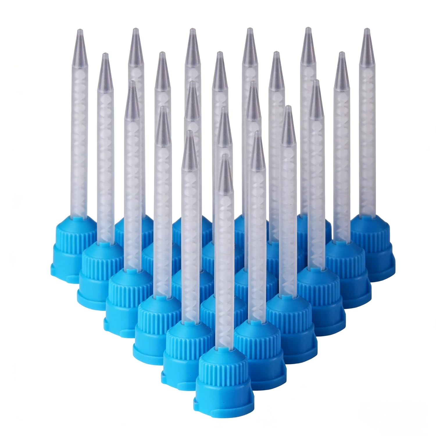 50pcs Dental Mixing Tips Impression Mixing Tips (Blue-Long 7011 1:1)