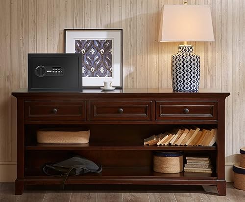 Miniatura 2 de RPNB Caja fuerte y con cerradura de lujo, caja de dinero, teclado digital, caja fuerte de aleación de acero, bloqueo de teclado, perfecta para el