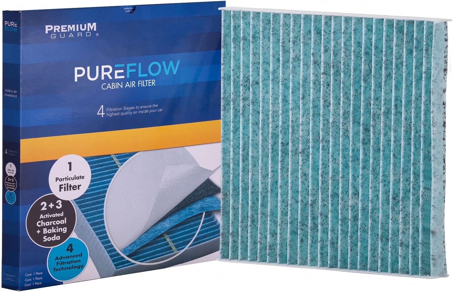 PureFlow Cabin Air Filter PC9938X | Fits 2014-2024 Mitsubishi Mirage, 2015-2024 Dodge Attitude, 2017-2024 Mitsubishi Mirage G4, 2022-2024 Xpander