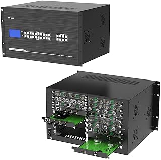 MT-VIKI 4K Modular Matrix Switcher Chassis 36x36 w/Audio in&Out & Web GUI, Customizable Input & Output Signal Including HDMI, HDBaseT, SDI, Wireless, VGA, Fiber or Preview (NOT Included Cards)