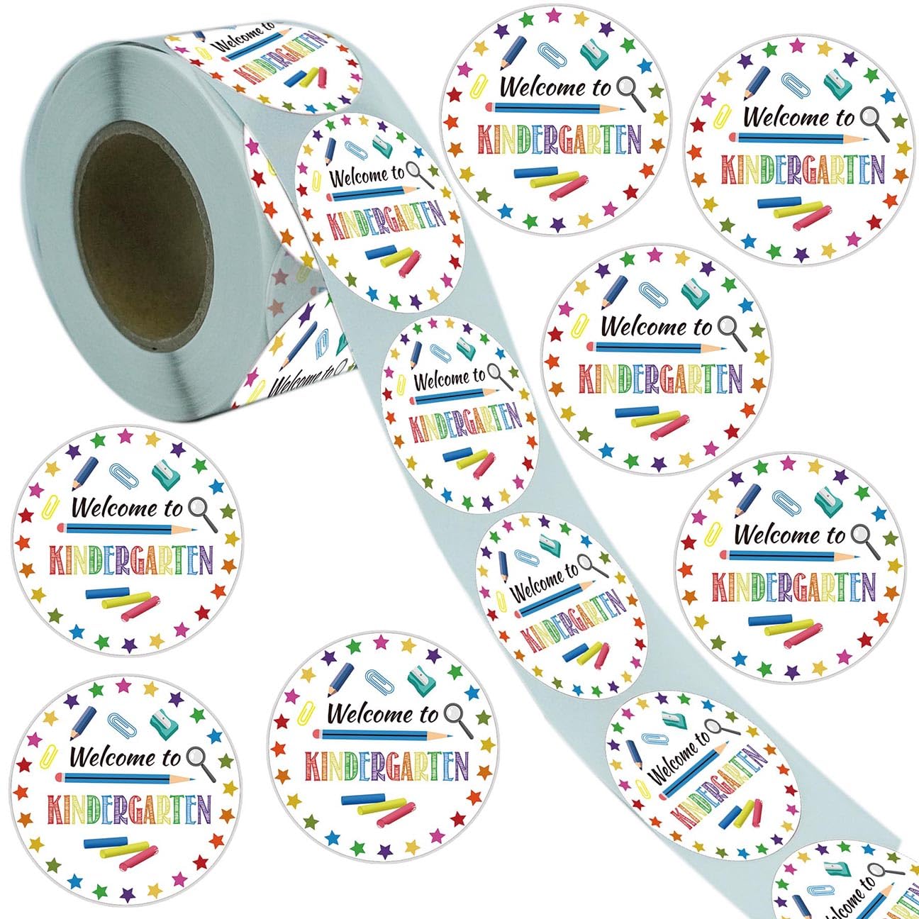 OriniPlay 500 Pieces Welcome to Kindergarten Decorative Stickers, Back to School Labels, Party Favors, DIY Sticker Labels, Decals