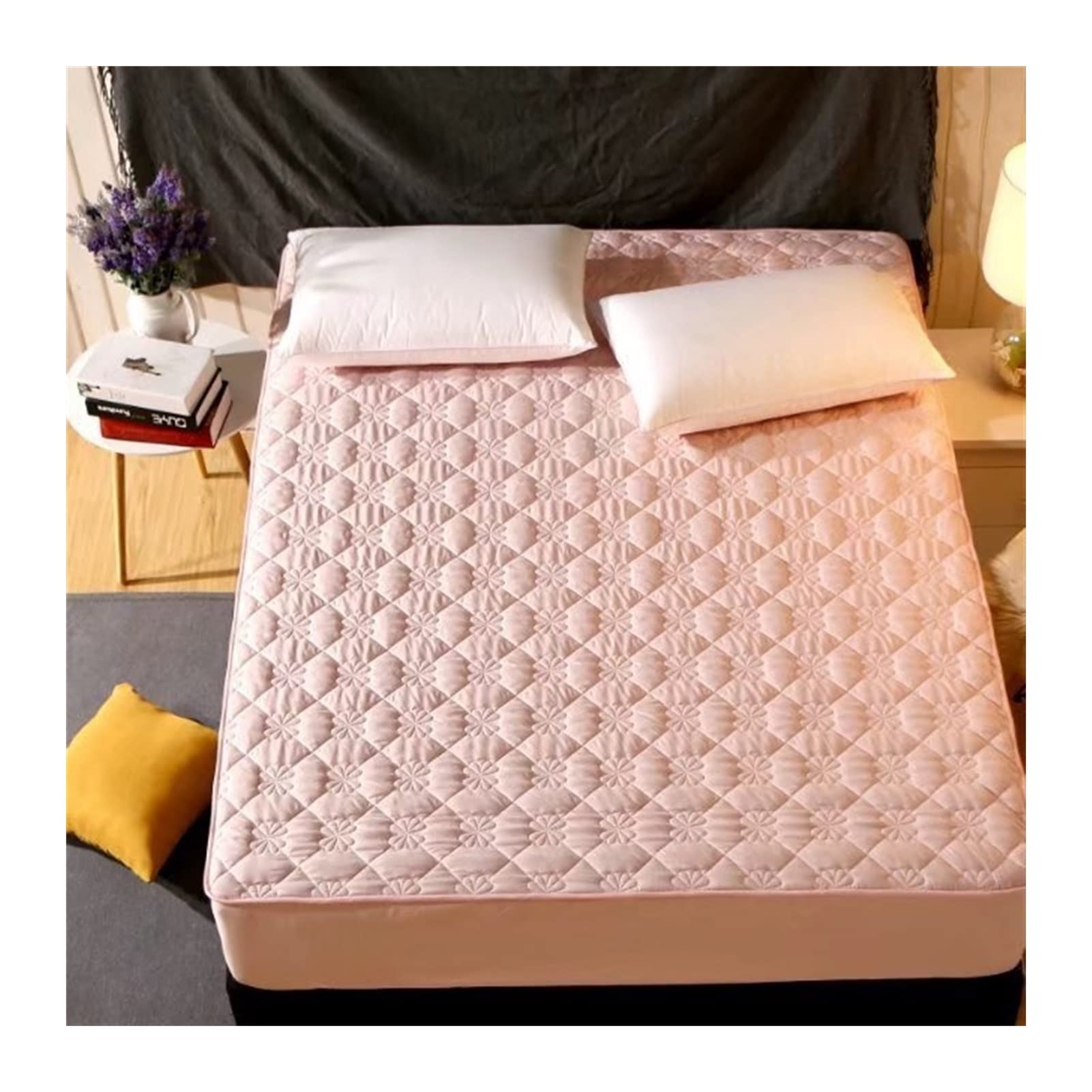 Sábana ajustable acolchada para renovar tu cama Queen 5