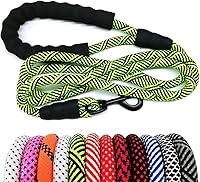 Vista 13 de MayPaw Correa de perro de cuerda resistente, correa de nailon para mascotas de 6/8/10 pies, mango acolchado suave, correas gruesas para perros Negro